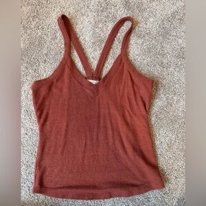 Free People Terracotta Ribbed Camisole